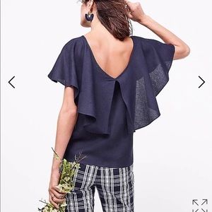 Ann Taylor v-back flutter top